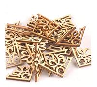 PiniceCore 100pcs Livre d'angle Protection en Bois Livre Album Album Coin Ornement DIY Artisanat Décoration Boîte en Bois Tranches