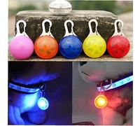 PiniceCore 2pcs LED Clignotant Lumineux Chiens Glowing Colliers Chat Chien Pendentifs Accessoires pour Animaux Para Breloques pour Animaux de Couleur aléatoire