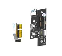 PINIHIKE Kit d'extension PCIE 1 x connecteur avec lumière LED Pied Pad PCIE Extender USB3.0 Câble pour minage Accessoires d'assemblage d'ordinateur