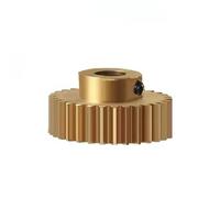 Pinion Motor,1pca Brass Cylindrical Gear 0.5 Module 61 Teeth Spur Gear with Step 0.5M 61T Straight Teeth Motor Driver Pinion M3 screw Straight(12.7mm bore)