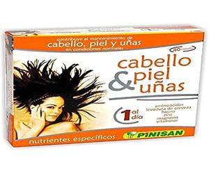 PINISAN CABELLO PIEL Y UÑAS 40cap. - complément complet proposé en gélules pratiques, boîte de 40 gélules, contribue au fonctionnement normal de l’organisme au quotidien et est conçu pour offrir un gr