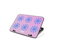 (Pink) 11-18inch Gaming Laptop Cooler 6 Quiet Fans and LED Light 5 Heights Adjustment