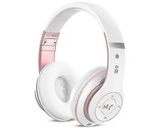(Pink)6S Wireless Bluetooth Headphones Over Ear, Hi-Fi Stereo Foldable Headset with Built-in Mic, Volume Control, FM Radio for Phone/PC