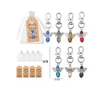 (Pink A)30PCS Guardian Angel Keychain Pendant Baptism Communion Thank You Gift Dinner