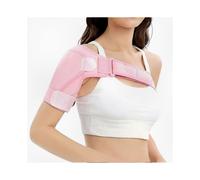 (Pink) Adjustable Shoulder Stabilizer Pad for Sports Injury Prevention & Dislocation Rehabilitation Support