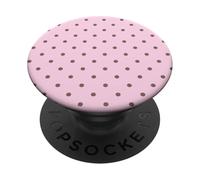 Pink and Brown Polka Dots Classic Polkadots Simple Pattern PopSockets PopGrip Adhésif