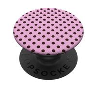 Pink and Brown Polka Dots Classic Polkadots Simple Pattern PopSockets PopGrip Adhésif