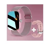 (Pink and strap)New 2023 Smart Watch Women Men Smartwatch Dial Call Square Smart Clock For Android IOS Fitness Tracker Trosmart Brand Y13