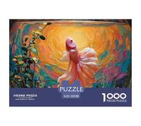 Pink and White Betta Fish 1000 Pcs Carton Extra-épais Coffret De Puzzles Siamese Fighting Fish Stimulant Et Éducatif Défi Unique Puzzles As Birthday Gifts 52x38cm/1000pcs