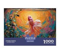 Pink and White Betta Fish 1000 Pièces Carton Extra-épais Coffret De Puzzles Siamese Fighting Fish Stimulant Et Éducatif Jeu Créatif Puzzles As Birthday Gifts 70x50cm/1000pcs