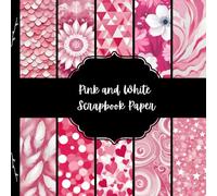 Pink and White Scrapbook Paper, Girly Junk Journal Paper, Abstract Decorative Paper, DIY Projects, Origami, Collage Sheets, Decoupage Paper, 10 Designs, Double Sided