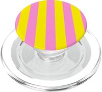 Pink and Yellow Stripes Vertical Lines Striped PopSockets PopGrip pour MagSafe