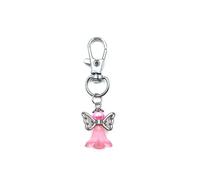 (Pink B)30PCS Guardian Angel Keychain Pendant Baptism Communion Thank You Gift Dinner