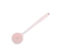 (Pink)Bath Brush,silicone Double Sided Shower Brush With Ultra Soft Bristles