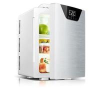 Pink Beryl Réfrigérateur de voiture, dc 12v, ac 220-240v, portable, avec un système de refroidissement à trois noyaux, pour les soins de la peau, cosmétiques, aliments (couleur: or)