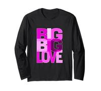 Pink Big-Big-Love Graphique Rose Manche Longue