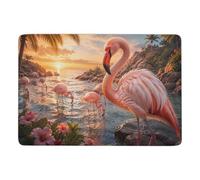 Pink Bird Flamingo Tapis De Salon 150 X 100 Cm, Doux Pour Coin Lecture | Tapis de chambre avec impression par transfert thermique; ajoute une touche douce et décorative; pour chambre et salon