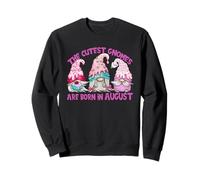 Pink Birthday Party Gnomes for Women Who Born in August Sweatshirt