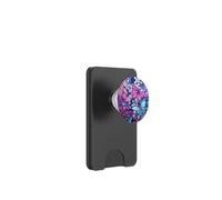 Pink Blue Butterflies Stained Art Effect Stain White Flowers PopSockets PopWallet pour MagSafe