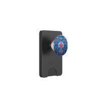 Pink Blue Lotus Flowers Stained Art Effect Stain Art Boho PopSockets PopWallet pour MagSafe