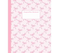 Pink Bow Composition Notebook: 7.5 x 9.25" | 110-Page College Ruled Notebook for School, Journaling, Note-Taking, and Creative Writing.