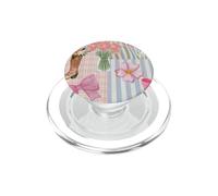 Pink Bow Ribbon Flower Boots PopSockets PopGrip pour MagSafe