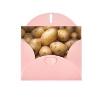 Pink BROLEO Carte de vœux avec imprimé pomme de terre pour Noël, anniversaire, Saint-Valentin, anniversaire de mariage et invitations de fête