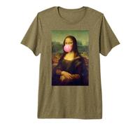 Pink Bubble Gum Mona Lisa Pop Art Da Vinci T-Shirt Haut de Gamme