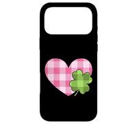 Pink Buffalo Plaid Heart for St. Paddys Day Green Shamrock Coque pour iPhone 17 Pro Max