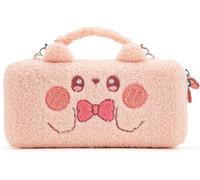 Pink Bunny Plush Bag Housse De Transport Compatible Avec Switch/Oled-Étui De Transport Portable Fin Avec Poignée Amovible Pour Console Switch Et Accessoires De Jeu
