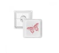 Pink Butterfly Kite Clavier mécanique PBT Blanc OEM sans marquage R1 Multicolore