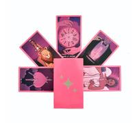 Pink Cancer, Cartes à Jouer Roses Feuille d’Or Pet imperméable, illuminez Votre Chemin avec des idées mystérieuses, Cartes de Tarot pour Femmes Uniquement
