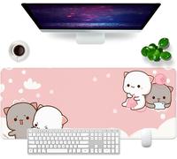Pink Cat Mouse Pad Large Mouse Pad Gaming Mouse Pad 31.5x11.8 inch Large Mouse Pad Office Accessories (Cat)
