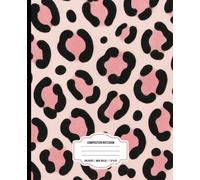 Pink Cheetah Print Composition Notebook | Stylish Pink Cheetah Print Journal for Girls | 100 Pages | Wide Ruled | 7.5 x 9.25 in | Cute Pink Cheetah Print Composition Book for School or Gifts