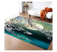 Pink Cherry Blossom Rug Romantic Floral Spring Carpet Non-Slip Floor Mat for Girl's Bedroom, Bedside & Living Room(Y-250731014264,180x200cm(70x78in))