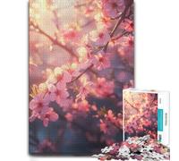 Pink Cherry Blossoms in Golden Light Puzzle en Bois 1000 pièces | Une activité puzzle flexible - un loisir seul ou à plusieurs à la maison.