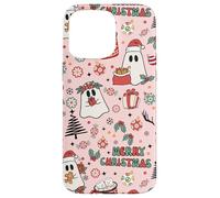 Pink Christmas Spooky Ghost Merry Christmas Retro Pastel Coque pour iPhone 15 Pro Max