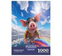 Pink Cochons Puzzles 1000 Pieces Cadeau Unique Jeu Éduchatif Défi Jouet À De Qualité Supérieure Peinture Art pour Adultes Et Enfants 70x50cm/1000pcs