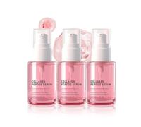 Pink Collagen Peptide Serum, Pore Minimizer Collagen Serum pour le visage, Sérum anti-rides anti-âge avec de l'acide hyaluronique pour l'hydratation, réduisez les ridules (30ml, 3pc)