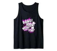 Pink Color Bang Boom Wham POW! Pink Graphic Débardeur