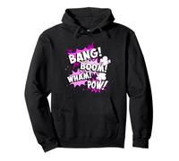 Pink Color Bang Boom Wham POW! Pink Graphic Sweat à Capuche