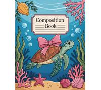 Pink Coquette Bows And Sea Animals Composition Book: 120 Pages Notebook, with Cartoon Cover Design, great for Drawing, Ideas, Writers, Women, ... great for Drawing, Ideas, Writers, Women,