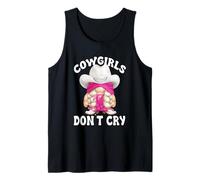 Pink Cowgirls Dont Cry Graphic for Women Funny Western GNOME Débardeur