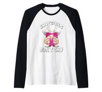 Pink Cowgirls Dont Cry Graphic for Women Funny Western GNOME Manche Raglan