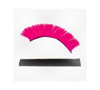 (Pink) Detachable High Heat Silk Mohawk Wig for Helmets in Vibrant Colors