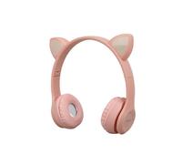 (pink) Devil Ear Wireless Headphones Gamer Girl Boy RGB Cute Cat Ears Headset With Microphone