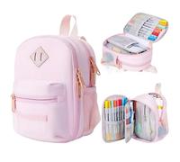 Pink Dream Sac à dos crayon - Capacité de plus de 20 stylos pour l'école tendance, organiseur pour adolescentes avec design anti-renflement