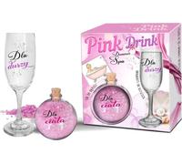 PINK DRINK- Set - coupe de champagne et boule de sel de bain - Pour l'âme. Pour le corps.