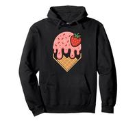Pink Dripping Ice Cream Baseball Home Plate Red Strawberry Sweat à Capuche