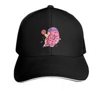 Pink Dunkin Donut avec des pépites Noir Hip Hop Party Hat Sunscreen pour Les Filles Cadeau pour Hommes Haut de Gamme Étudiant Marée Flow Game Drive Protection